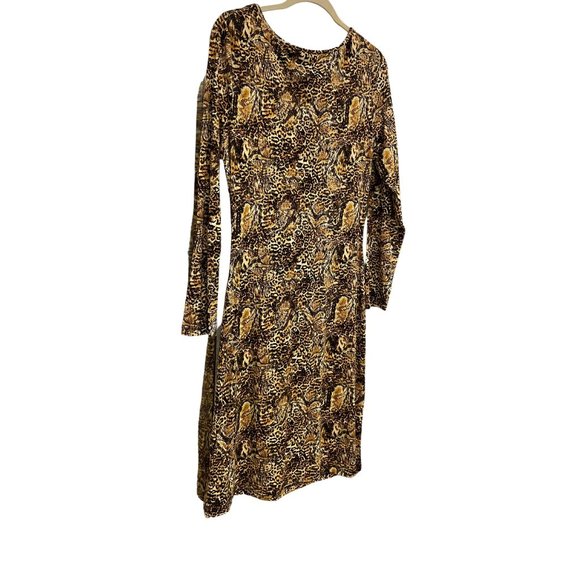 Smashed Lemon Crew Neck Faux Wrap Dress Size 8 Yellow and black - Picture 12 of 12